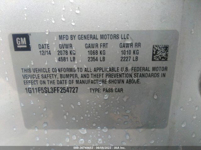 1G11F5SL3FF254727 Chevrolet Malibu 1lz