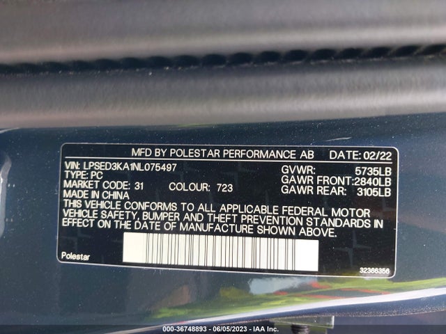 Polestar e400v6 2022 LPSED3KA1NL075497 Image 31