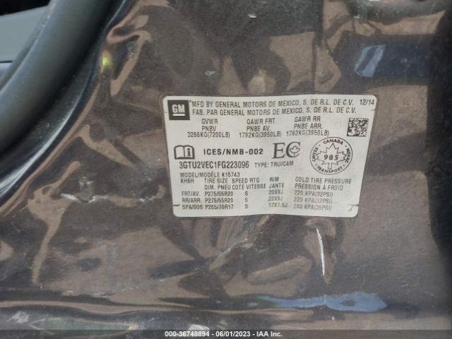 3GTU2VEC1FG223096 GMC Sierra 1500 Slt