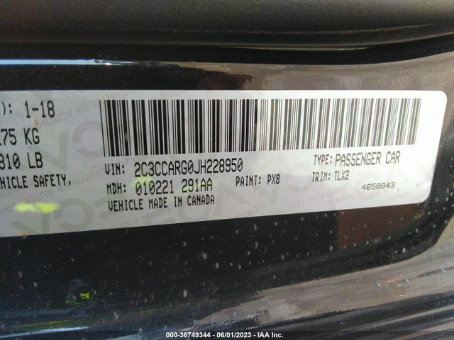 2C3CCARG0JH228950 Chrysler 300 Touring L