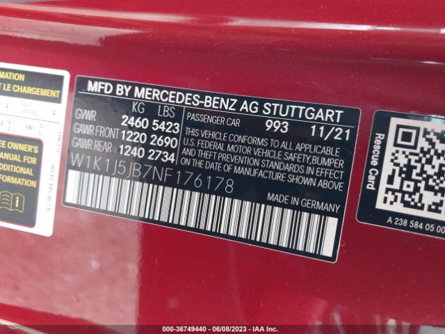 W1K1J5JB7NF176178 Mercedes-Benz E-class E 450
