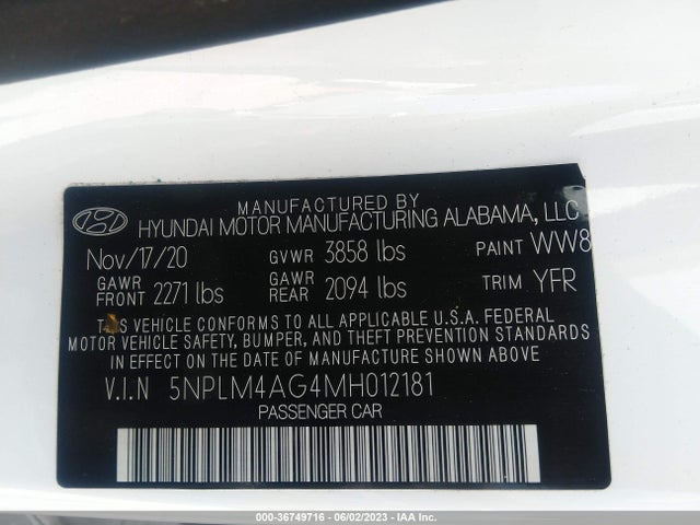 Hyundai ELANTRA SEL 2021 5NPLM4AG4MH012181 Image 11
