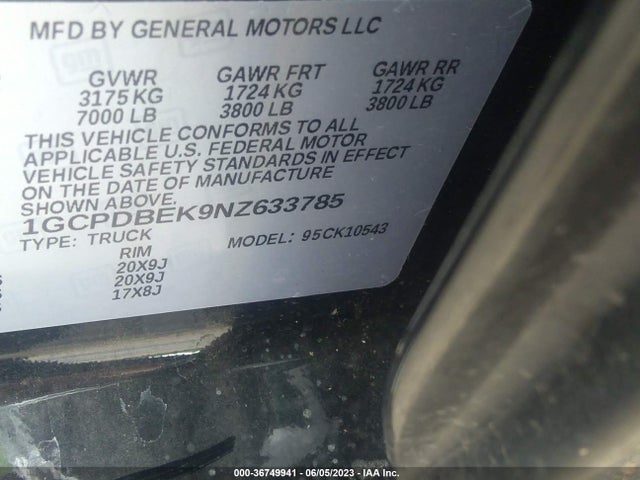 Chevrolet Silverado 1500 Custom 2022 1GCPDBEK9NZ633785 Image 9