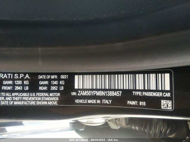 ZAM56YPM8N1388457 Maserati Quattroporte Modena