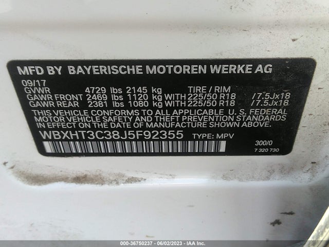 BMW X1 Xdrive28i 2018 WBXHT3C38J5F92355 Image 9