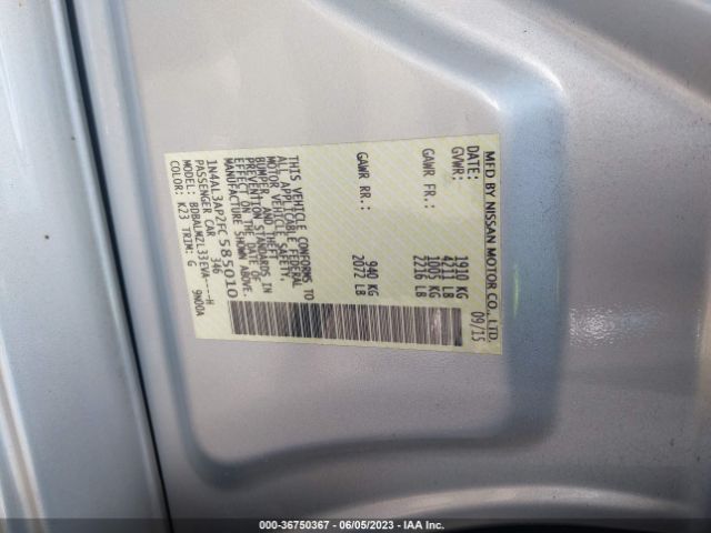 1N4AL3AP2FC585010 Nissan Altima 2.5 Sv
