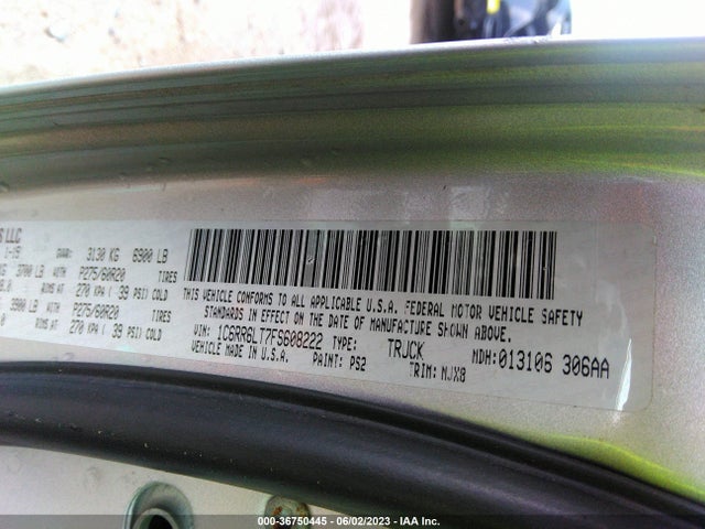 RAM 1500 Big Horn 2015 1C6RR6LT7FS608222 Image 9