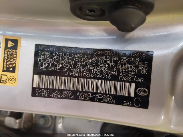 2017 Lexus ES, VIN: JTHBW1GG6H2144716