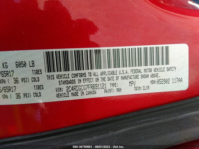 Dodge Grand Caravan Sxt Plus 2015 2C4RDGCG7FR691121 Image 9