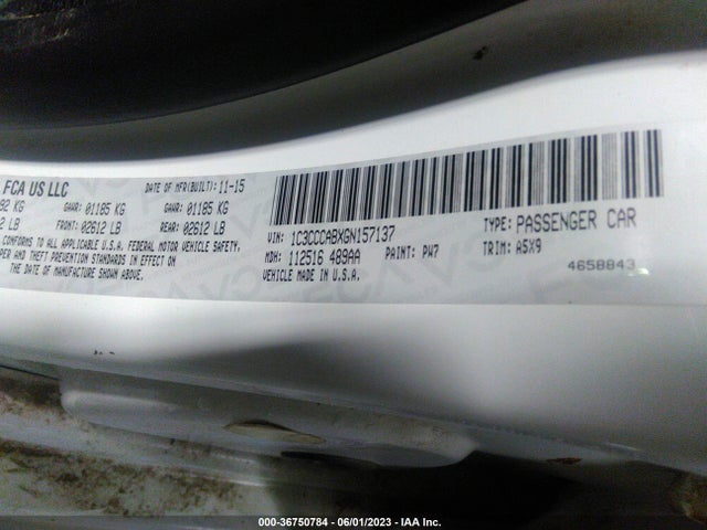 1C3CCCABXGN157137 Chrysler 200 Limited