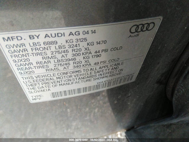 WA1DGAFE9ED019047 Audi Q7 3.0t S Line Prestige