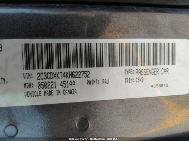 2C3CDXKT4KH622752 Dodge Charger Police
