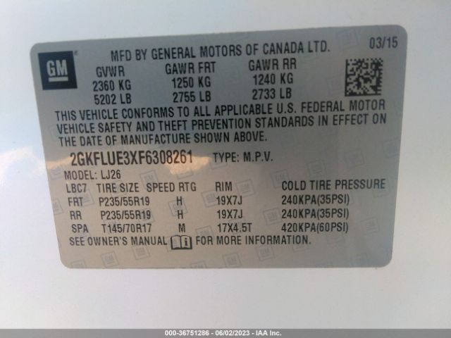 2GKFLUE3XF6308261 GMC Terrain Denali