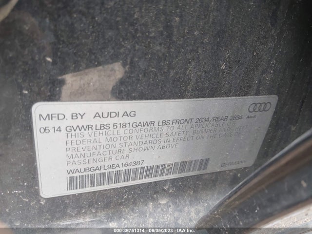 WAUBGAFL9EA164387 Audi S4 Premium Plus