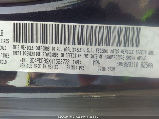 3C4PDDBGXHT523772 Dodge Journey Sxt