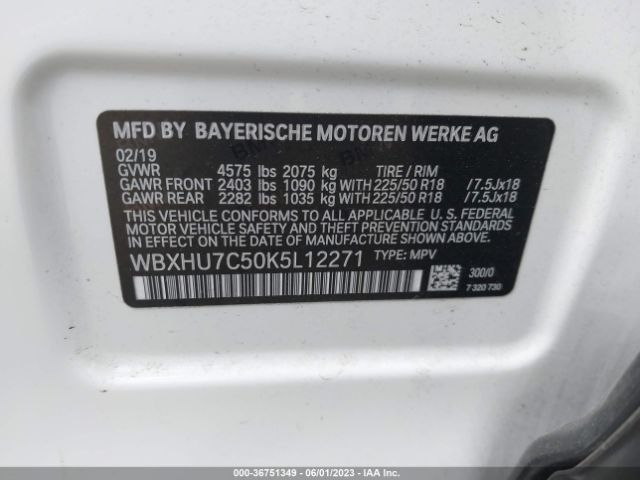WBXHU7C50K5L12271 BMW X1 Sdrive28i
