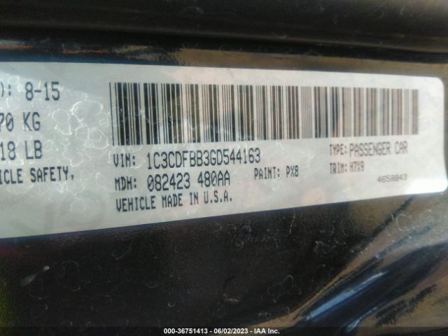 1C3CDFBB3GD544163 Dodge DART SXT