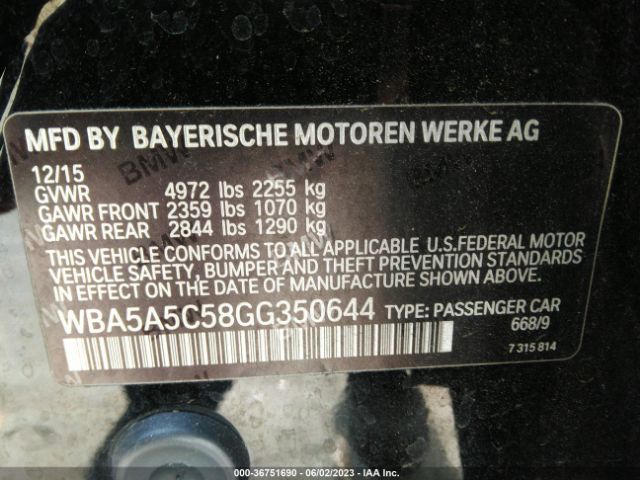 WBA5A5C58GG350644 BMW 5 Series 528i