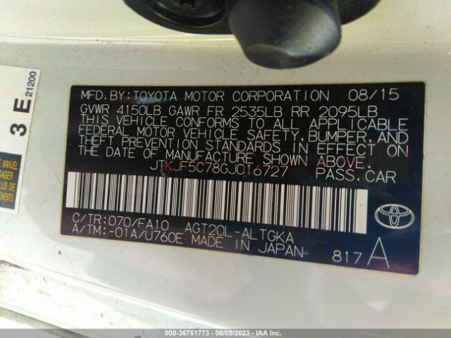 JTKJF5C78GJ016727 Scion TC