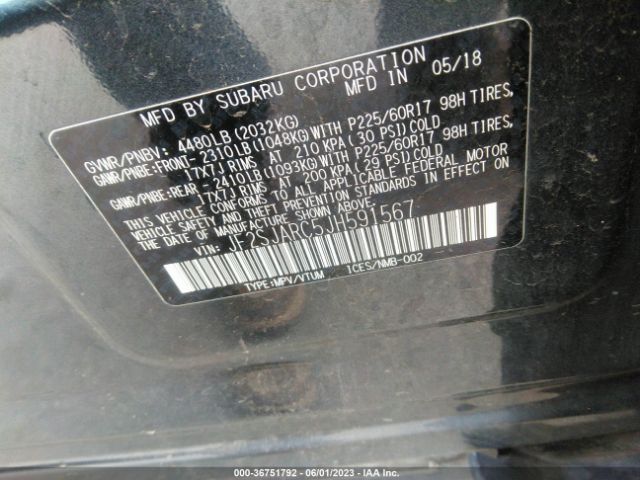 JF2SJARC5JH591567 Subaru Forester Limited
