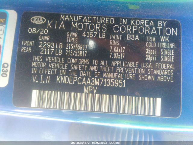 KNDEPCAA3M7135951 KIA Seltos Lx