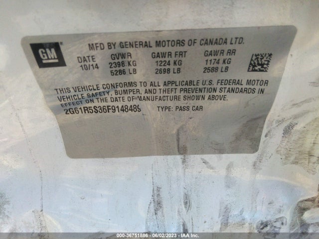 2G61R5S36F9148489 Cadillac Xts Premium