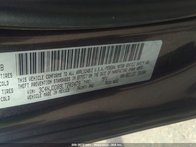 3C4NJDDB9LT203479 Jeep Compass Trailhawk