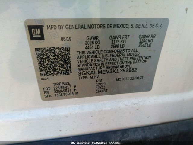 3GKALMEV2KL392982 GMC Terrain Sle