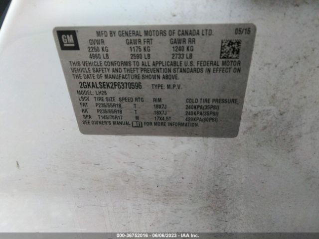 2GKALSEK2F6370596 GMC Terrain Slt