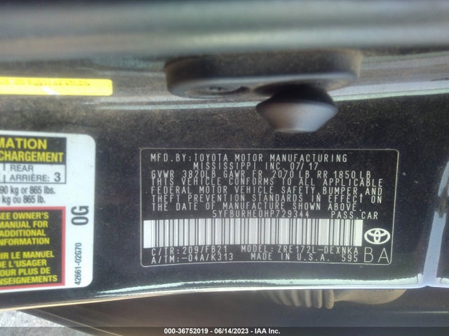 Toyota Corolla L/le/xle/se 2017 5YFBURHE0HP729344 Image 15
