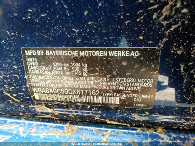WBA8A9C59GK617162 BMW 3 Series 320i