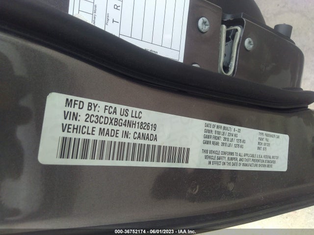Dodge Charger Sxt 2022 2C3CDXBG4NH182619 Image 9
