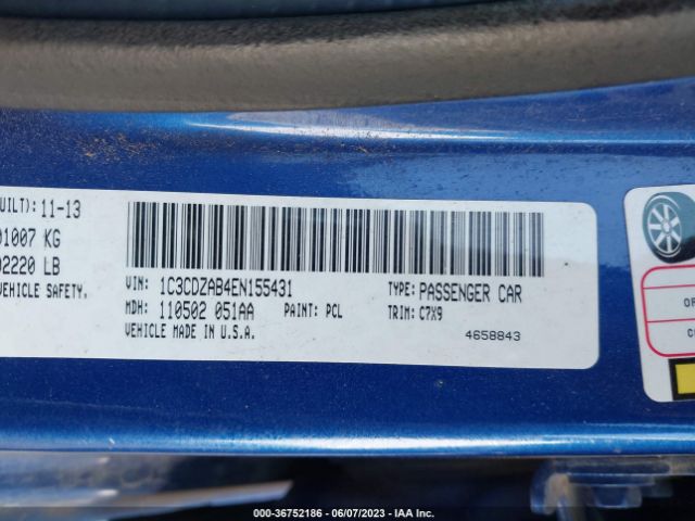 1C3CDZAB4EN155431 Dodge AVENGER SE