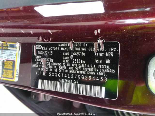 5XXGT4L37KG294453 KIA Optima Lx