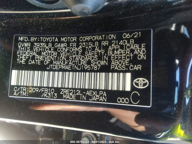 Toyota COROLLA LE 2022 JTDEPMAE1NJ195787 Image 10