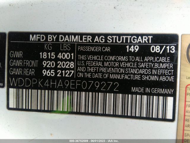 WDDPK4HA9EF079272 Mercedes-Benz Slk-class Slk 250