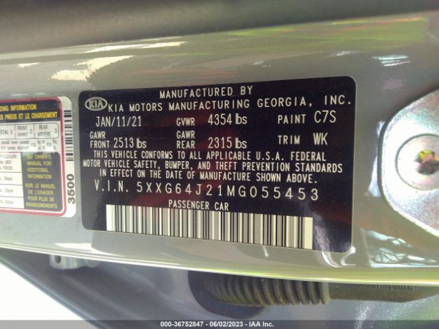 5XXG64J21MG055453 KIA K5 Gt-line