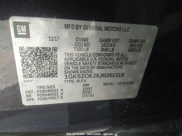 1GKS2CKJXJR201318 GMC YUKON DENALI