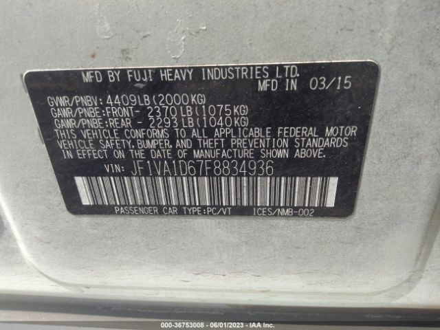 JF1VA1D67F8834936 Subaru Wrx Premium