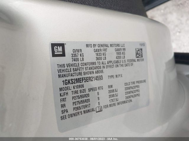 1GKS2MEF5ER214593 GMC YUKON XL DENALI