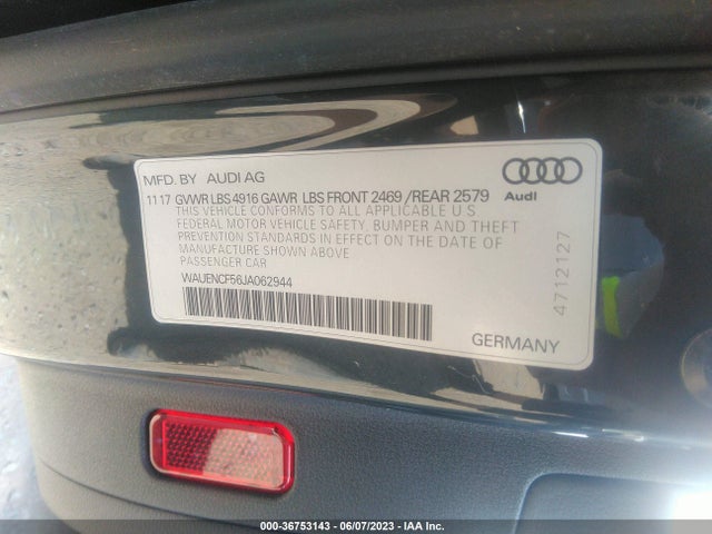 WAUENCF56JA062944 Audi A5 Sportback Premium Plus