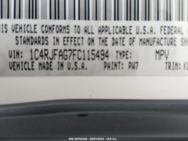 1C4RJFAG7FC115494 Jeep Grand Cherokee Altitude