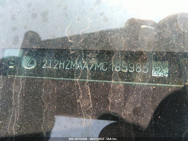 2021 Lexus RX, VIN: 2T2HZMAA7MC185985