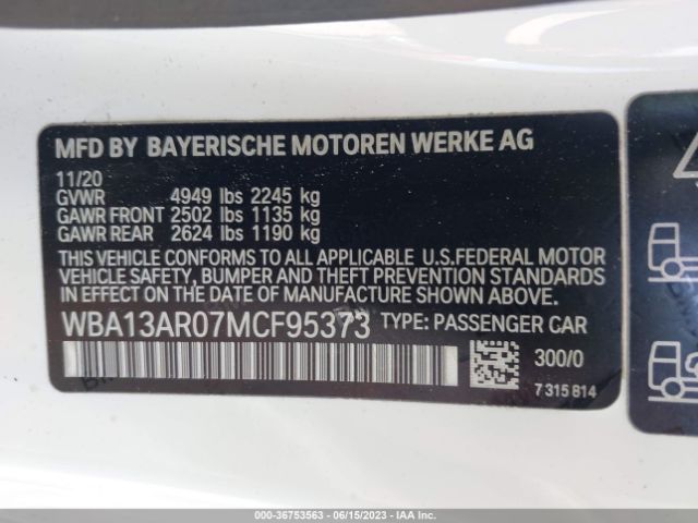 WBA13AR07MCF95373 BMW 4 Series M440i Xdrive