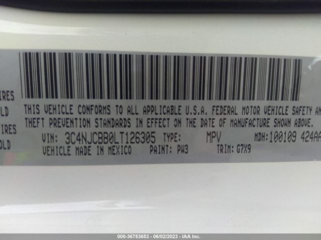 3C4NJCBB0LT126305 Jeep Compass Altitude