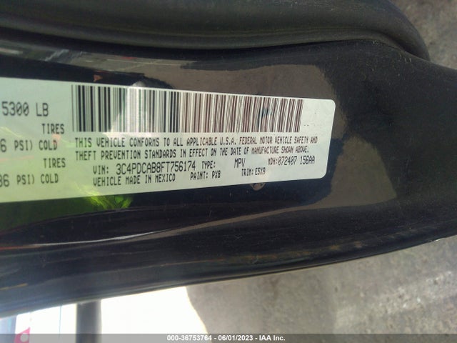 Dodge JOURNEY SE 2015 3C4PDCAB8FT756174 Image 9