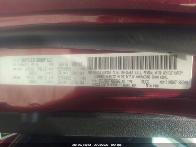 2013 RAM 1500 EXPRESS VIN: 3C6JR6AT4DG506140