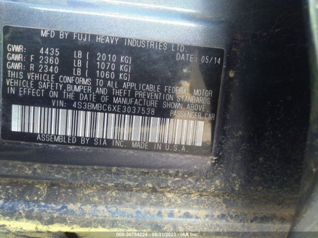 4S3BMBC6XE3037538 Subaru Legacy 2.5i Premium