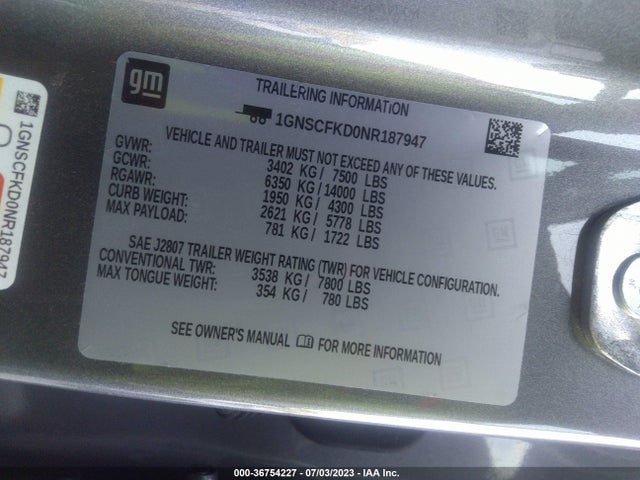 Chevrolet Suburban Premier 2022 1GNSCFKD0NR187947 Image 9