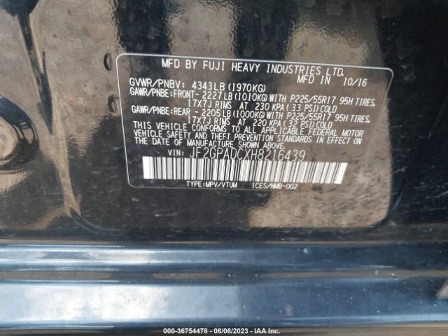 JF2GPADCXH8216439 Subaru Crosstrek Premium